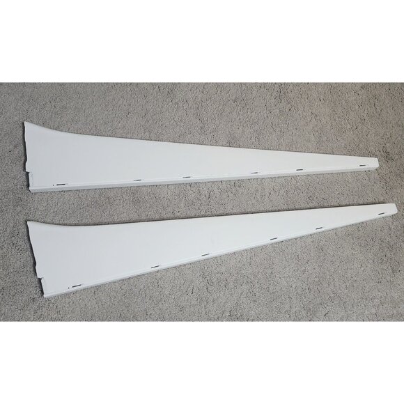 Set of 2 IKEA Algot White Steel Shelf Brackets 22 3/4" Discontinued Item - Picture 2 of 3